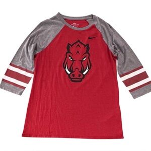 Nike Arkansas Razorbacks 3/4 sleeve shirt